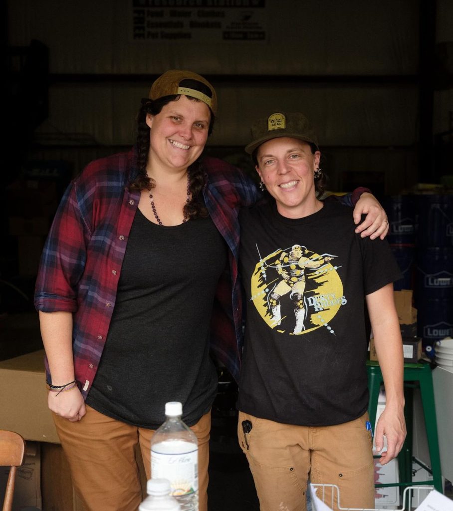 Valentine Riley, owner of Kind Designs Printing, and Ashley Galleher, owner of Zionville Ramp Co. Photo courtesy of Stateline Resource Station.