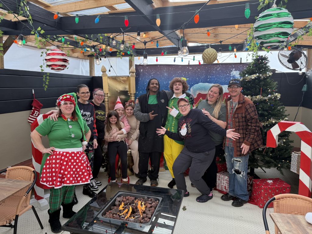 The Bee Noodle'd team dressed up for the Christmas season. Photo by Erin Keene.