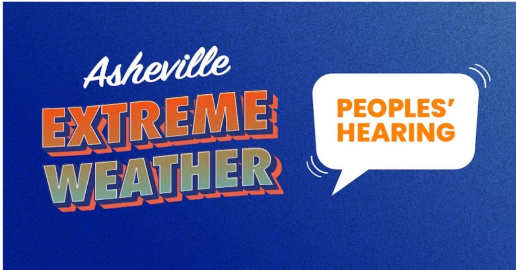 Asheville Extreme Weather Peoples' Hearing