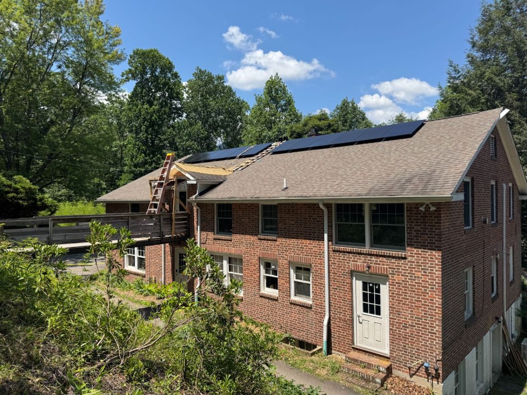 On July 5, the Celo Community Center installed a rooftop solar array with battery storage. The project was made possible by Footprint Project, Atomic Solar and the Appalachian Solar Finance Fund. Photo by Molly Moore