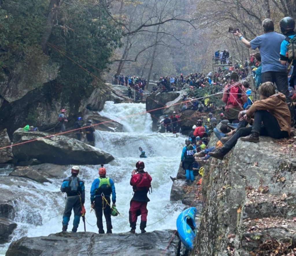 Spectators gather at the Green River Narrows for the Green Race in 2023. Photo courtesy of Luke Womble