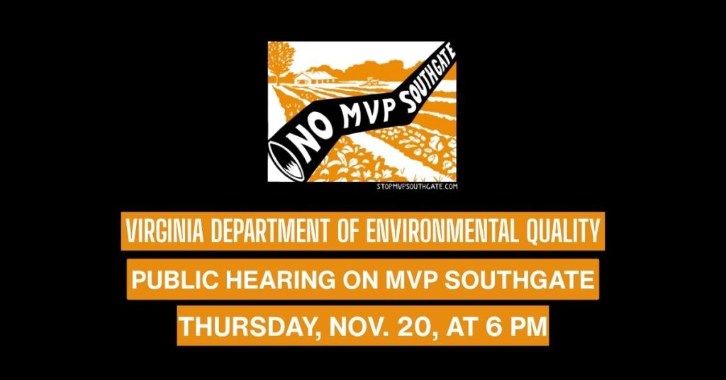 virginia deq public hearing on mvp southgate