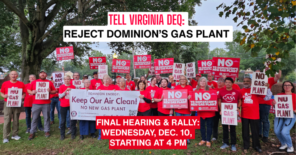 Final DEQ hearing on the Chesterfield gas plant on Wednesday, Dec. 10