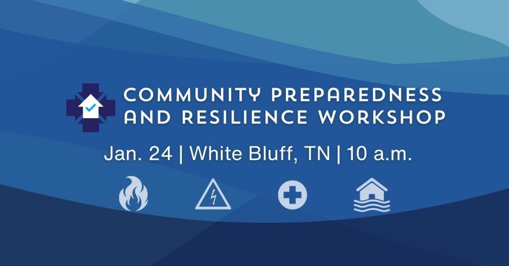 Jan. 24: White Bluff Community Preparedness and Resilience Workshop website feature grpahic