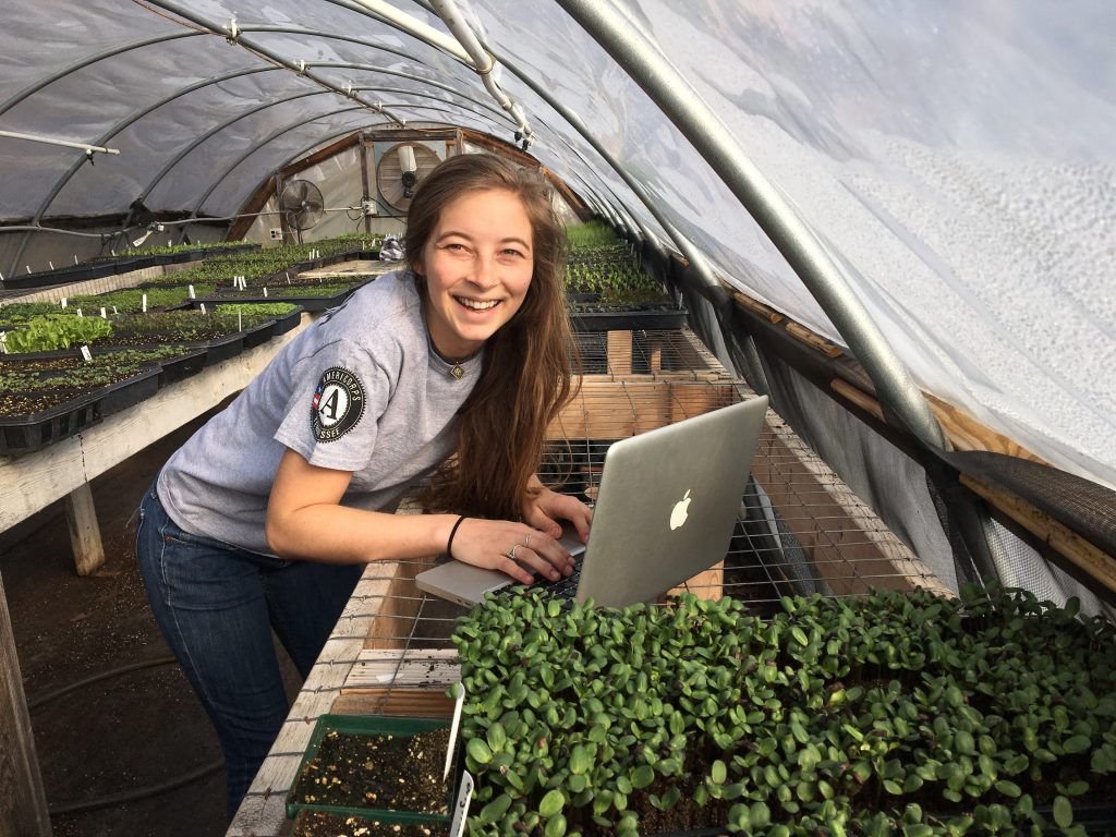 In 2016, AmeriCorps member Kayla Carter served with Appalachia CARES at Rural Resources, a nonprofit focused on food, farms and community in Greene County, Tennessee. Photo courtesy of Clinch-Powell