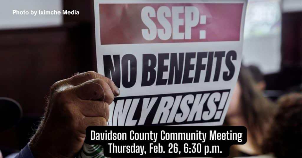 Feb. 26 Davidson County Community meeting on SSEP pipeline