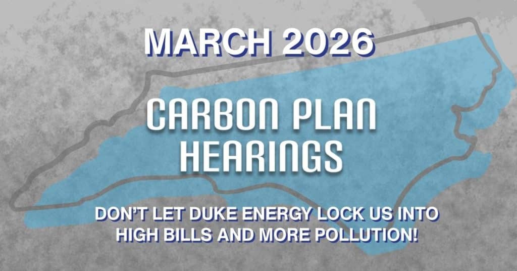 March 2026 Carbon Plan hearings