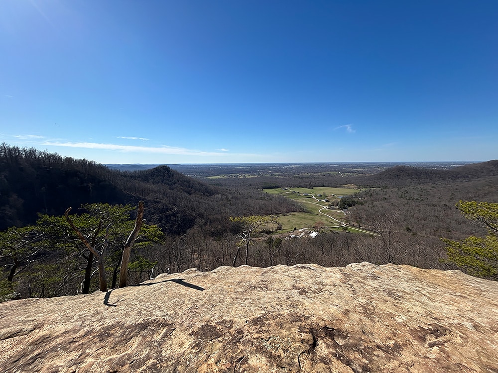 The view from the top of Bluegrass Overlook during early spring. Photo by Debra Murray
