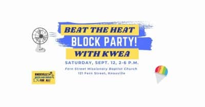 KWEA's "Beat the Heat" Block Party event graphic