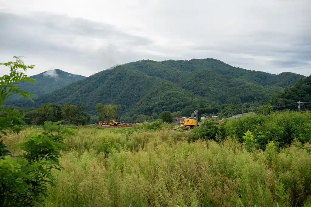 Ballad Health has torn down the old hospital, leaving grassy fields and debris to be removed.