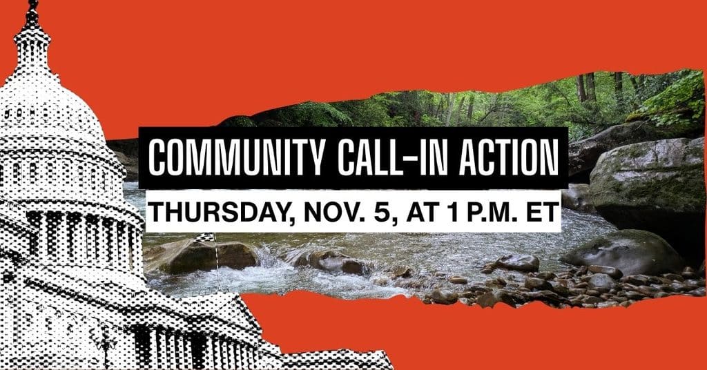 Community call-in action, Thursday, Nov. 5, at 1 p.m. ET