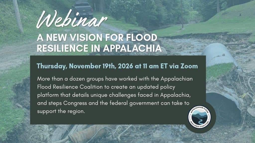 A New Vision for Flood Resilience in Appalachia event graphic