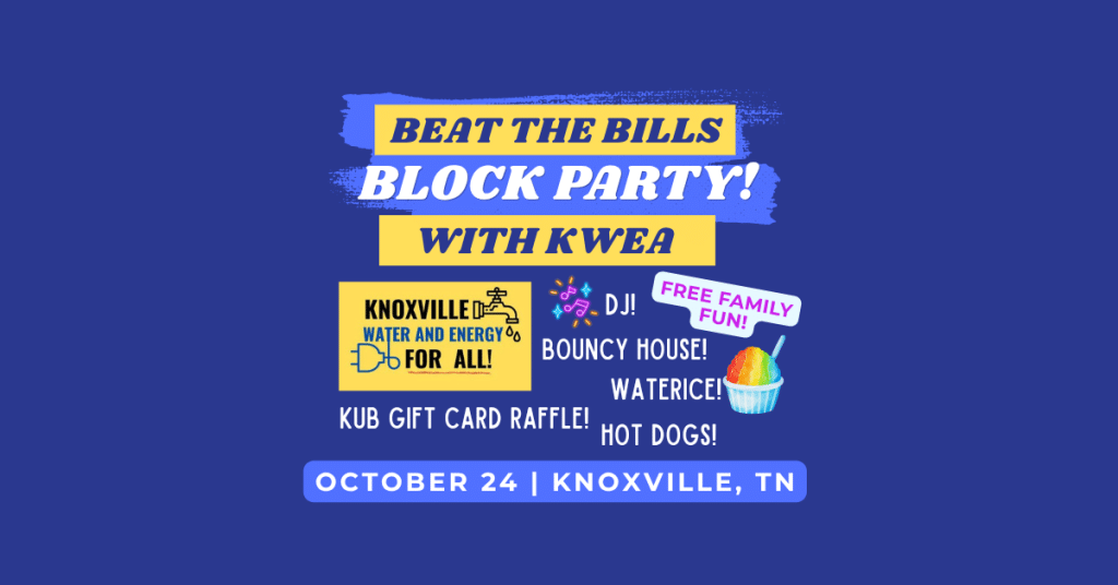 Beat the bills block party graphic