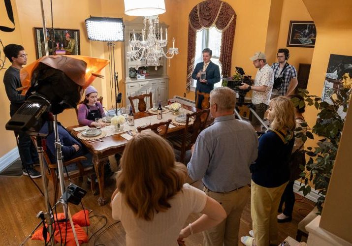 On the set of the West Virginia-made comedy film, "Ambrosia!" Photo courtesy of Dave Lavender