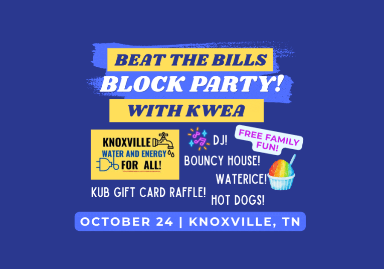 Beat the bills block party graphic